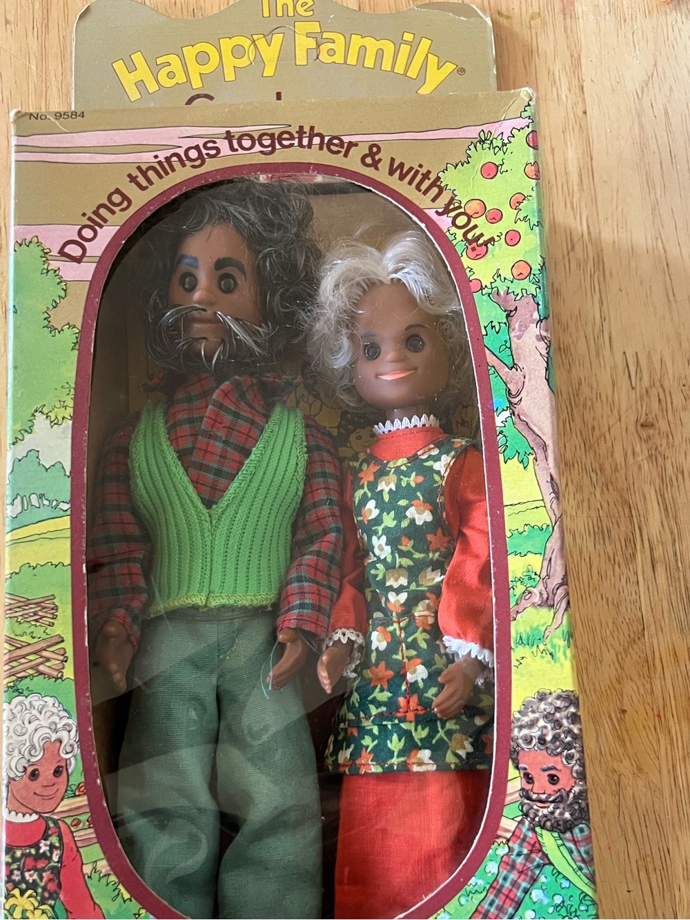 1975 Mattel Happy Family Grandparents Doll Set African American Black Vintage